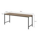 Ver imagem 3 de Escrivaninha Mesa Escritório Estilo Diretor Active 180cm Industrial Yescasa Lâmina Mel Marrom
