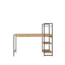 Ver imagem 4 de Escrivaninha Mesa Escritório com Estante Estilo Active 3 Prateleiras 135cm Industrial Yescasa Lâmina Mel Marrom