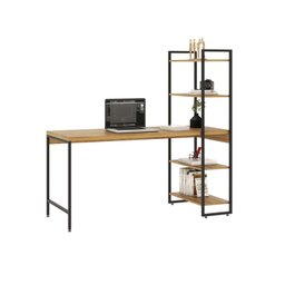 Escrivaninha com Estante 4 Prateleiras Estilo Industrial 150cm Active Yescasa - 3