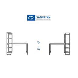 Escrivaninha com Estante 4 Prateleiras Estilo Industrial 150cm Active Yescasa - 5