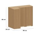 Ver imagem 3 de Armário Aéreo Cozinha 100% MDF Canto Reto 2 Portas Lumen Freijó