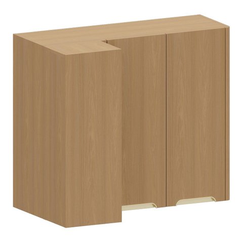 Armário Aéreo Cozinha 100% MDF Canto Reto 2 Portas Lumen Freijó