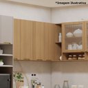 Ver imagem 5 de Armário Aéreo Cozinha 100% MDF Canto Reto 2 Portas Lumen Freijó