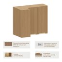 Ver imagem 2 de Armário Aéreo Cozinha 100% MDF Canto Reto 2 Portas Lumen Freijó