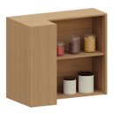 Ver imagem 4 de Armário Aéreo Cozinha 100% MDF Canto Reto 2 Portas Lumen Freijó