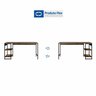 Escrivaninha com Estante Baixa 2 Prateleiras Estilo Industrial 150cm Active Yescasa - 4