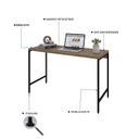Ver imagem 4 de Escrivaninha Mesa Escritório Estilo Active 120cm Industrial Yescasa Lâmina Mel Marrom
