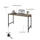 Ver imagem 4 de Escrivaninha Mesa Escritório Estilo Industrial 120cm Active Yescasa