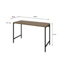 Ver imagem 3 de Escrivaninha Mesa Escritório Estilo Active 120cm Industrial Yescasa Lâmina Mel Marrom