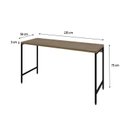 Ver imagem 3 de Escrivaninha Mesa Escritório Estilo Active 135cm Industrial Yescasa Lâmina Mel Marrom