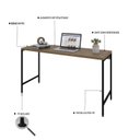 Ver imagem 4 de Escrivaninha Mesa Escritório Estilo Active 135cm Industrial Yescasa Lâmina Mel Marrom
