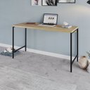 Ver imagem 1 de Escrivaninha Mesa Escritório Estilo Active 135cm Industrial Yescasa Lâmina Mel Marrom