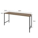 Ver imagem 3 de Escrivaninha Mesa Escritório Active 150cm Industrial Yescasa Lâmina Mel Marrom