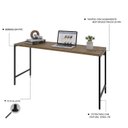 Ver imagem 4 de Escrivaninha Mesa Escritório Active 150cm Industrial Yescasa Lâmina Mel Marrom