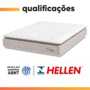 Ver imagem 7 de Cama Box Colchão Casal Molas Ensacadas City Pillow Top 138x188x61cm Branco / Bege Hellen