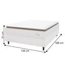 Ver imagem 4 de Cama Box Colchão Casal Molas Ensacadas City Pillow Top 138x188x61cm Linho Branco / Bege Hellen