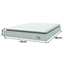 Ver imagem 5 de Cama Box Colchão Casal Molas Ensacadas City Pillow Top 138x188x61cm Linho Branco / Bege Hellen