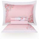 Ver imagem 2 de Jogo de Cama King 300 Fios Bliss - Naturalle Fashion Rose/branco