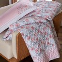 Ver imagem 4 de Jogo de Cama King 300 Fios Bliss - Naturalle Fashion Rose/branco