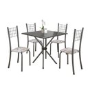 Ver imagem 2 de Conjunto de Mesa Tubular 70x70cm Tampo em Ardósia com 4 Cadeiras Dany