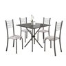 Conjunto de Mesa Tubular 70x70cm Tampo em Ardósia com 4 Cadeiras Dany  - 2