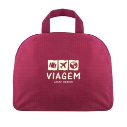 Mochila Dobrável para Viagem Estampa Lisa Jacki Design Vermelho Escuro - 2