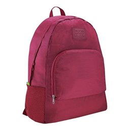Mochila Dobrável para Viagem Estampa Lisa Jacki Design Vermelho Escuro - 3
