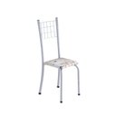 Ver imagem 5 de Conjunto de Mesa Tubular 70x70cm Tampo em Ardósia com 4 Cadeiras Dany Branco/Botanic Bege/Martelado Pérola/Indiano