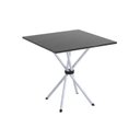 Ver imagem 4 de Conjunto de Mesa Tubular 70x70cm Tampo em Ardósia com 4 Cadeiras Dany Branco/Botanic Bege/Martelado Pérola/Indiano