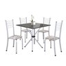 Conjunto de Mesa Tubular 70x70cm Tampo em Ardósia com 4 Cadeiras Dany  - 2