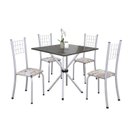 Ver imagem 2 de Conjunto de Mesa Tubular 70x70cm Tampo em Ardósia com 4 Cadeiras Dany