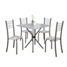 Conjunto de Mesa Tubular 70x70cm Tampo em Granito com 4 Cadeiras Dany  - 2