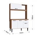 Ver imagem 5 de Cozinha Compacta Katy 4 Portas 1 Gaveta Freijó/branco - Irm Móveis