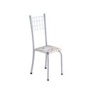 Ver imagem 5 de Conjunto de Mesa Tubular 70x70cm Tampo em Granito com 4 Cadeiras Dany Branco/Botanic Bege/Martelado Pérola/Ocre