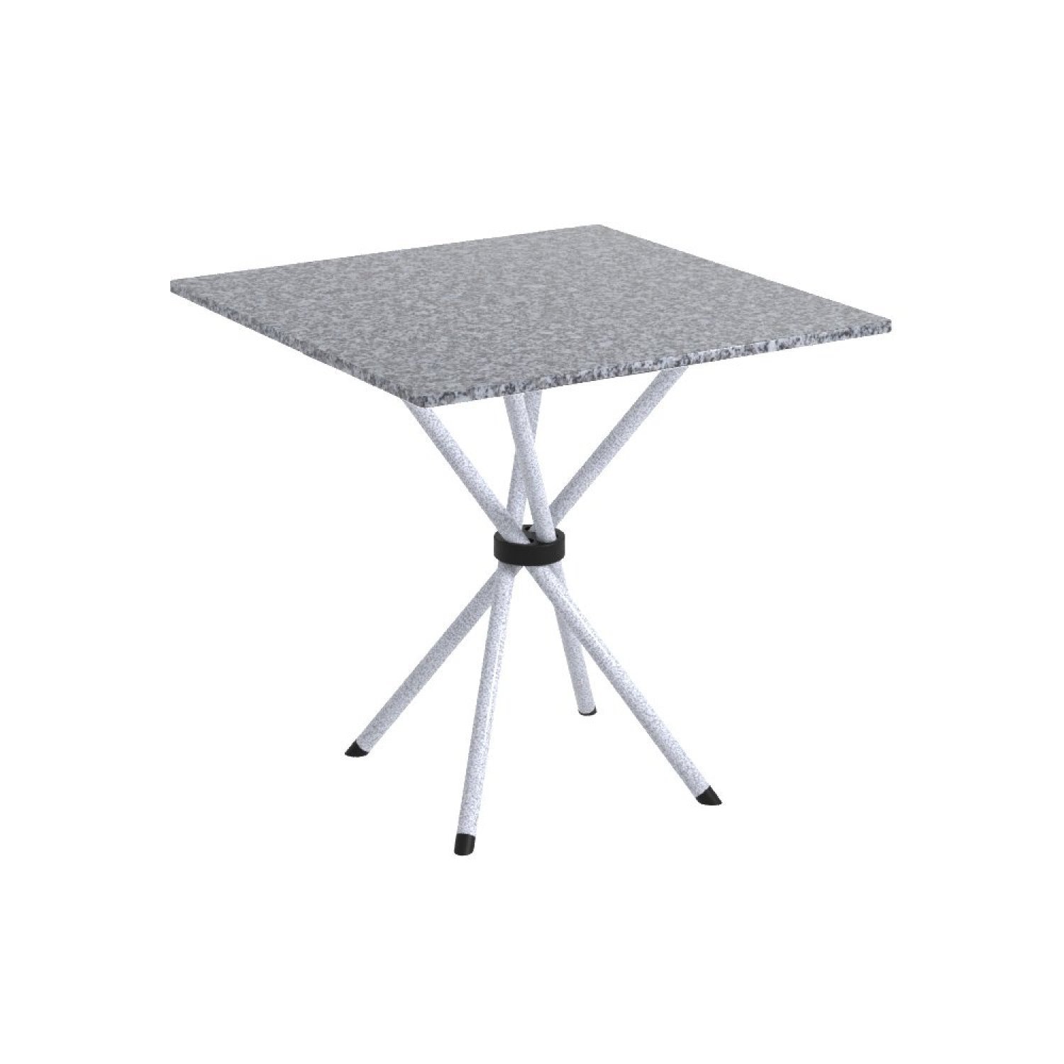 Conjunto de Mesa Tubular 70x70cm Tampo em Granito com 4 Cadeiras Dany  - 4