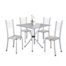 Conjunto de Mesa Tubular 70x70cm Tampo em Granito com 4 Cadeiras Dany  - 2