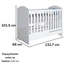 Ver imagem 3 de Quarto Infantil 3 Pecas Berco Mini Cama Bala de Menta Branco Henn