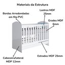 Ver imagem 6 de Quarto Infantil 3 Pecas Berco Mini Cama Bala de Menta Branco Henn