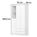 Ver imagem 4 de Quarto Infantil 3 Pecas Berco Mini Cama Bala de Menta Branco Henn