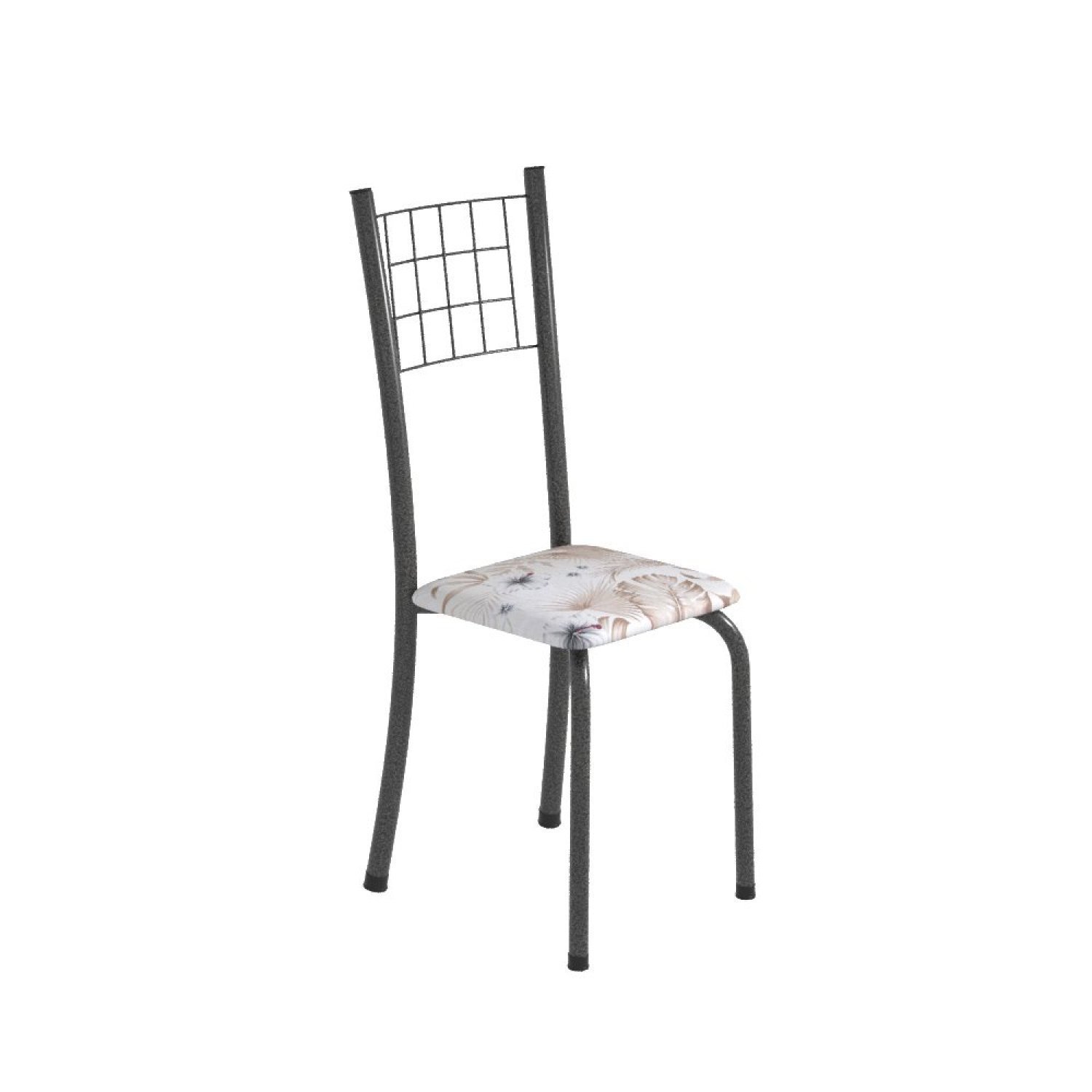 Conjunto de Mesa Tubular 70x70cm Tampo em Vidro com 4 Cadeiras Dany  - 5