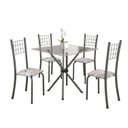Ver imagem 2 de Conjunto de Mesa Tubular 70x70cm Tampo em Vidro com 4 Cadeiras Dany 