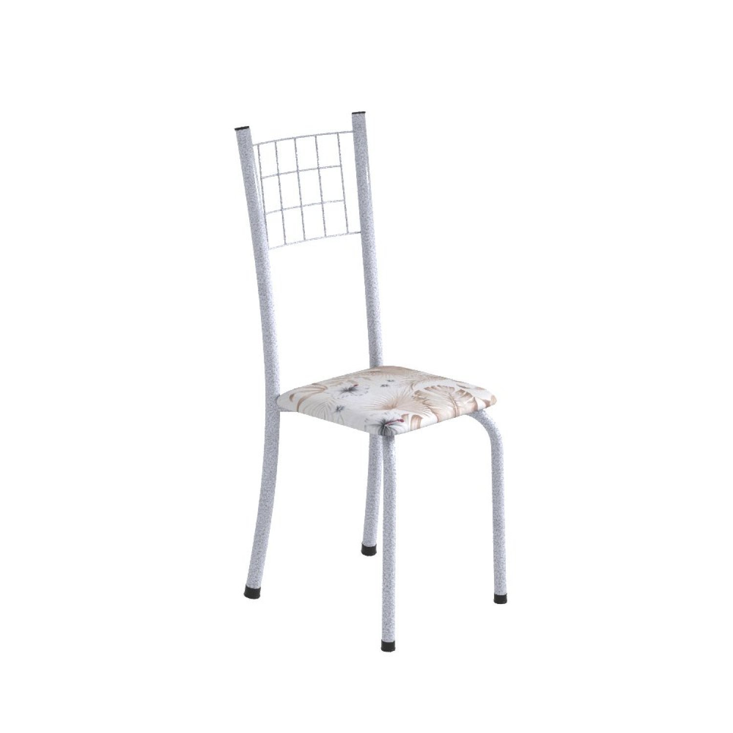 Conjunto de Mesa Tubular 70x70cm Tampo em Vidro com 4 Cadeiras Dany  - 5