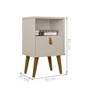 Ver imagem 3 de Mesa de Cabeceira Quarto Búzios Off White Brasil