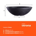 Ver imagem 3 de Vaso Bacia Verona Preto 16 Terrano