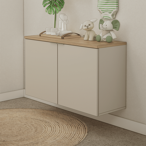 Balcão Nature 110cm Estilare Blc4035 Nude/carvalho