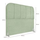 Ver imagem 2 de Cabeceira Cama Box Casal 140 Cm Estofada Revestida em Bouclé Elegante