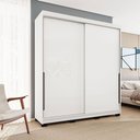 Ver imagem 1 de Guarda-roupa Casal Madri 2 Portas 2 Gavetas Branco - Politorno