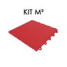 Kit 1M² Piso Modular Multiuso Indoor Vermelho 25x25x1 cm Piso Plástico Interno 16 un - 1