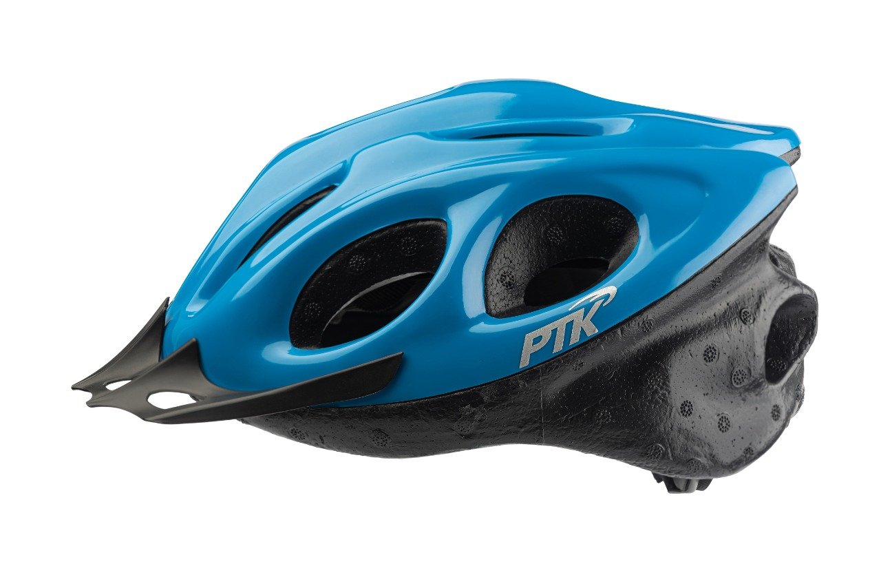 Capacete Ciclismo Mtb Speed Uso Adulto com Regulagem de Tamanho Azul Ptk Flash - 2