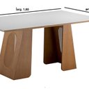 Ver imagem 3 de Mesa Tampo MDF e Vidro 160x90cm Celine Marrom/Amêndoa